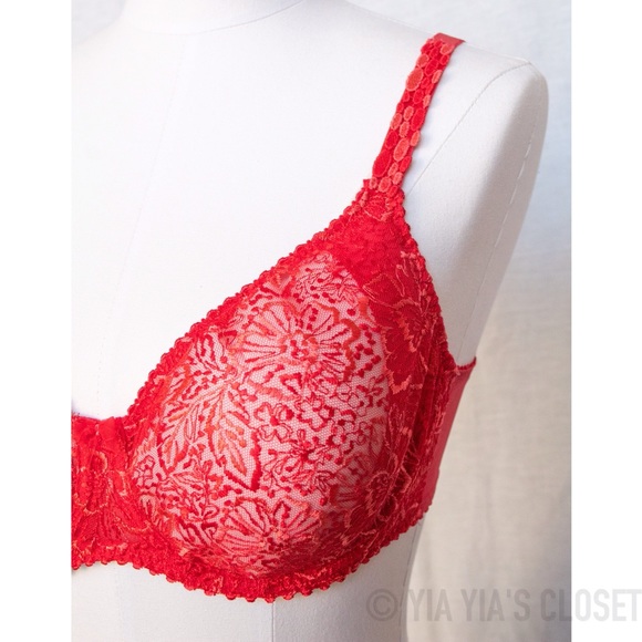 Prima Donna 0163010 Alara 34D Seamless Full Cup Lace Bra in Scarlet-LIKE NEW - Picture 12 of 16